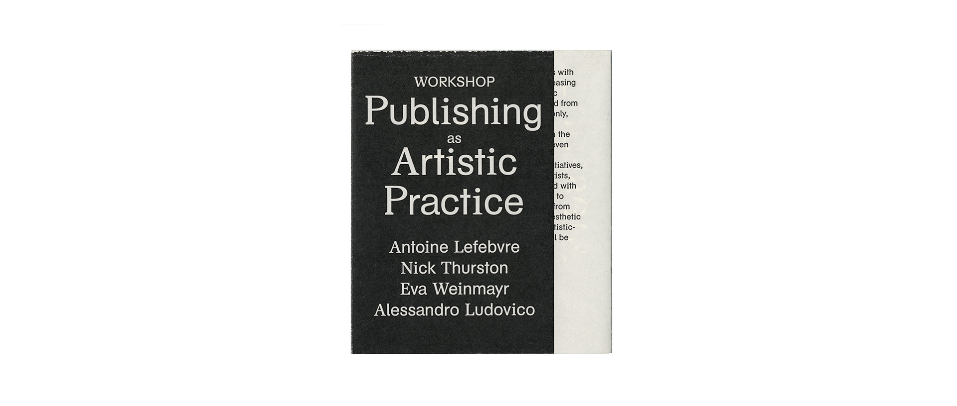 Publishing as Artistic Practice