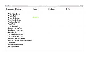 Expanded Cinema Class