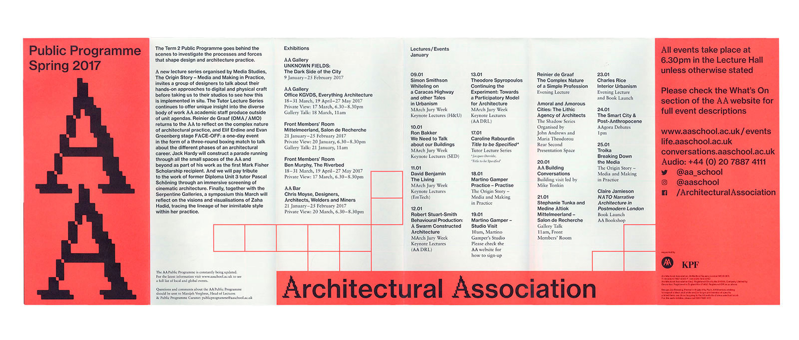 Architectural Association &ndash; 1st quarter 2017