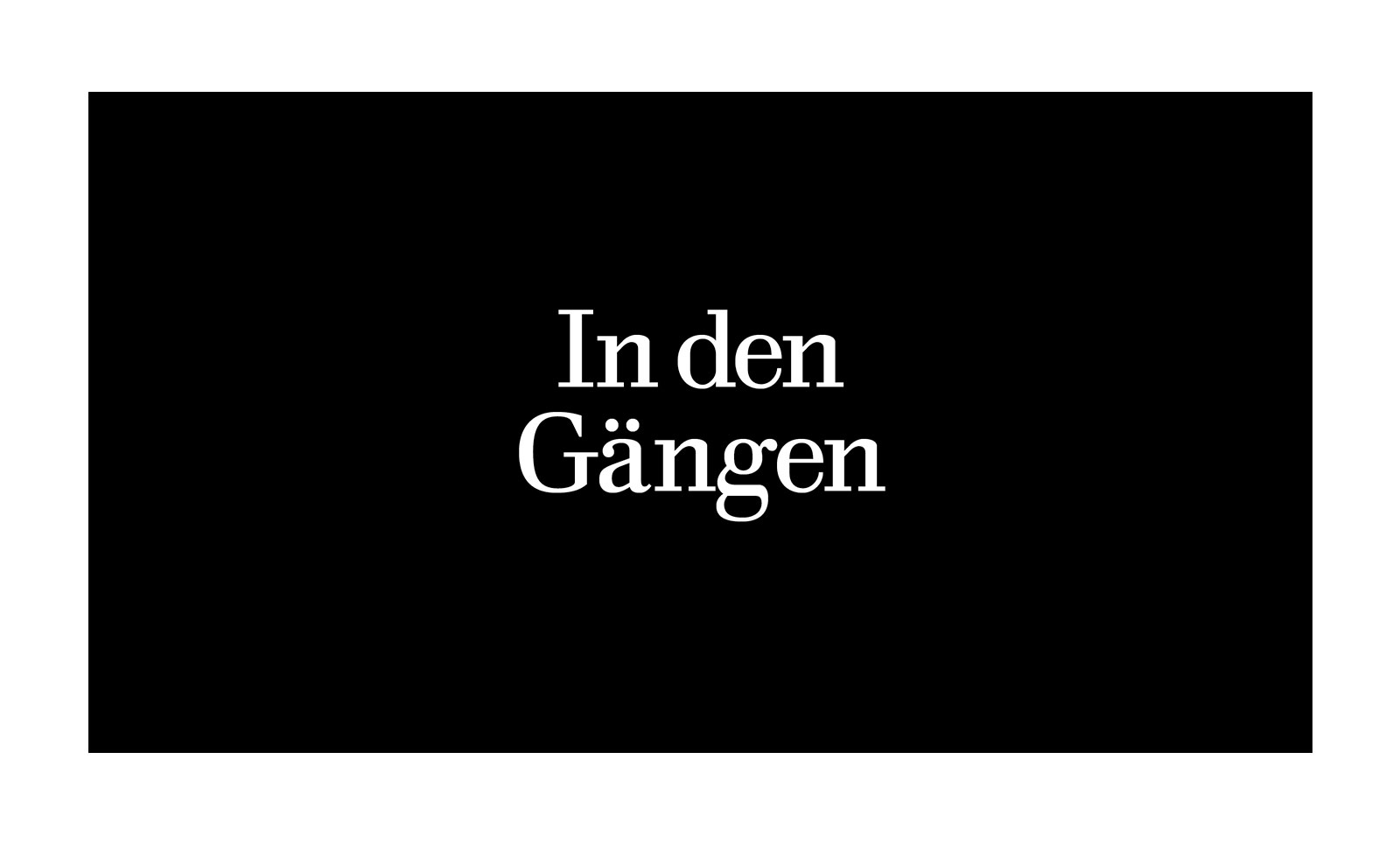 In den G&auml;ngen