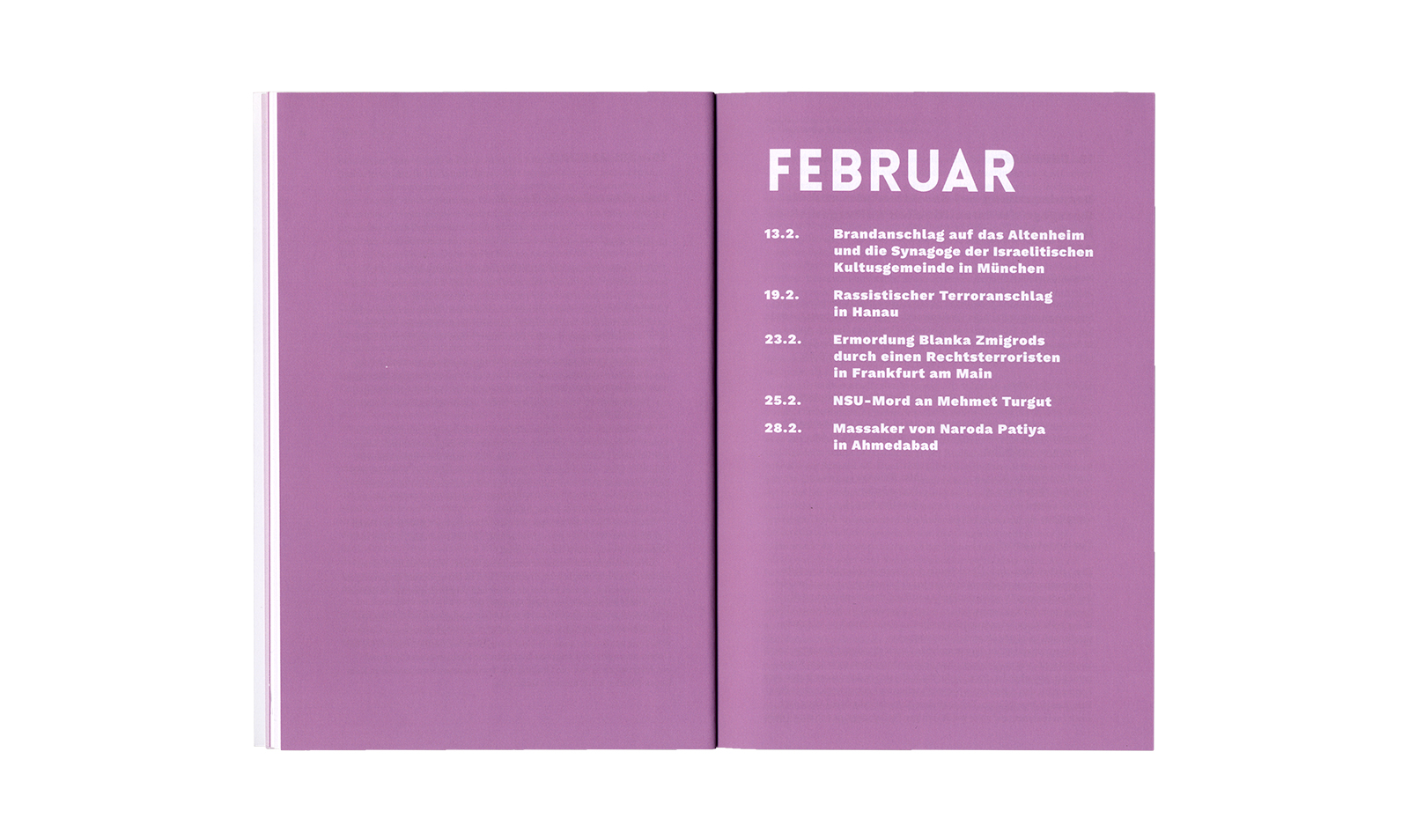 Coalition for Pluralistic Public Discourse &ndash; Gedenkkalender