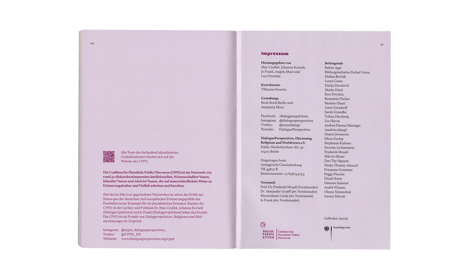 Coalition for Pluralistic Public Discourse &ndash; Gedenkkalender